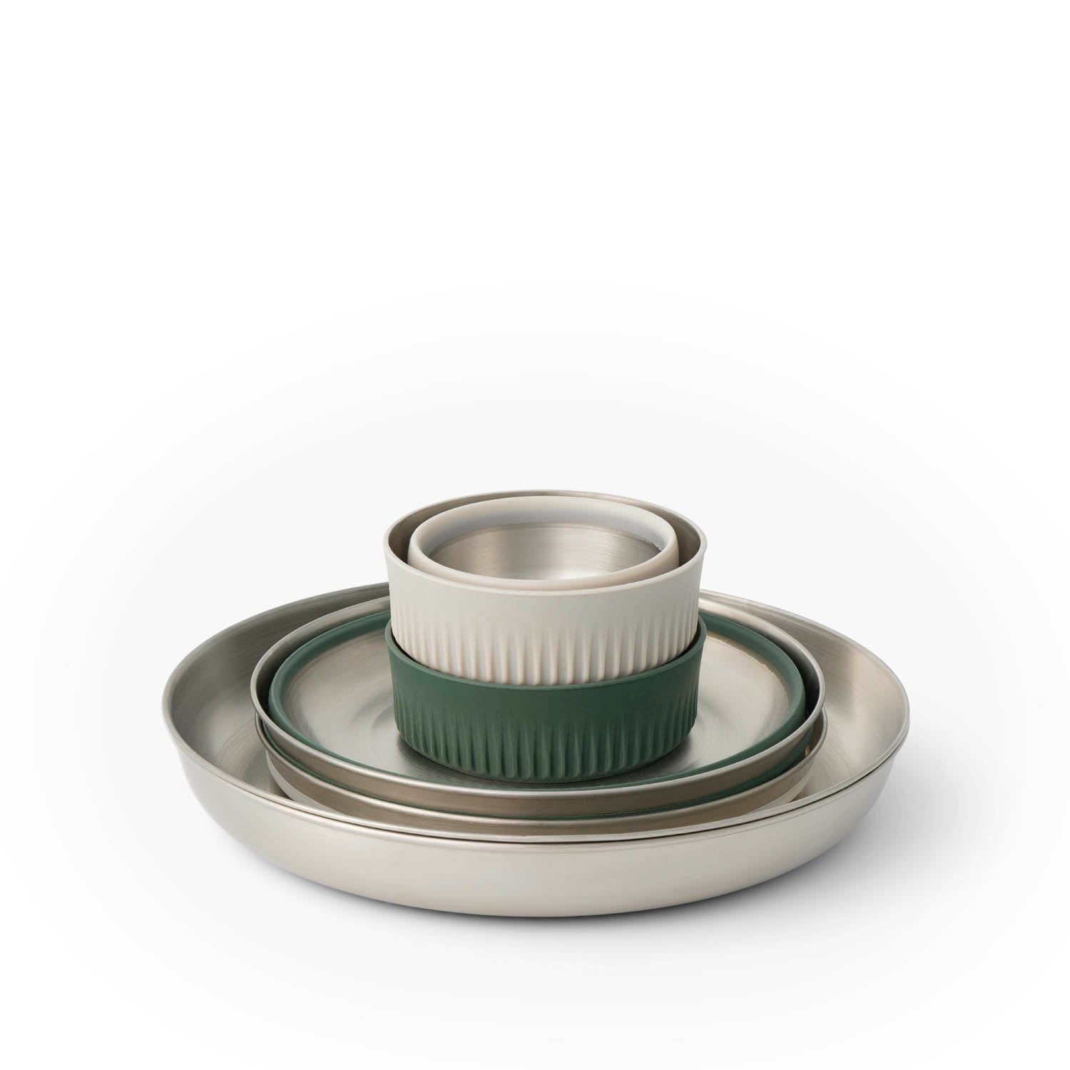 Detour Stainless Steel Collapsible Dinnerware Set - (6 Piece) (Like New)